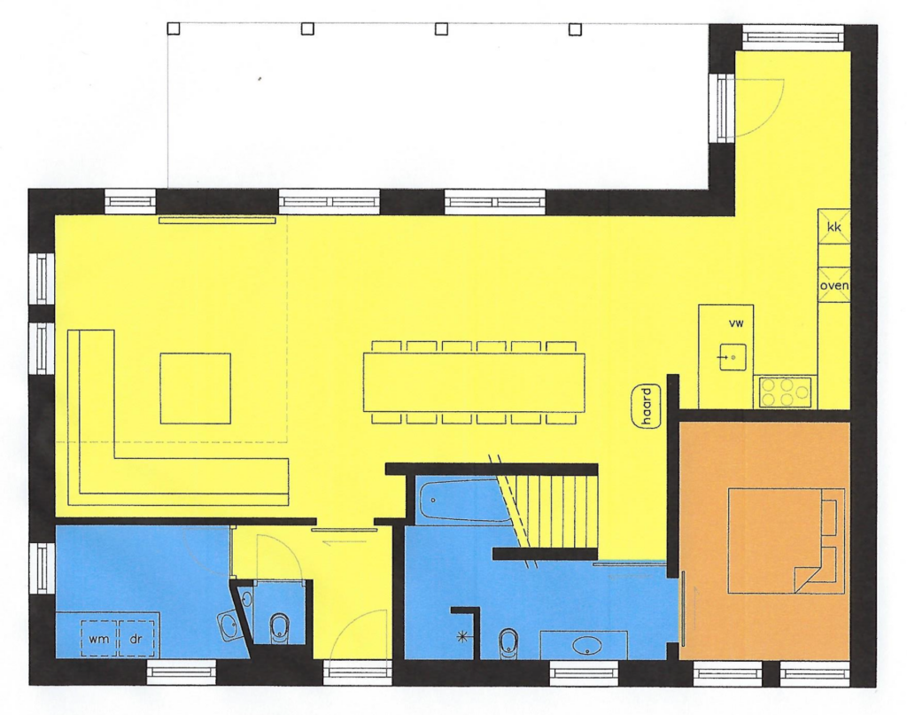 Plattegrond benedenverdieping